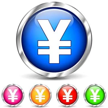 Yen icons Stock Illustration