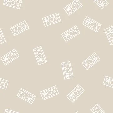 Yen jpy line seamless pattern Stock Illustration