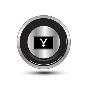Yen money button Stock Illustration