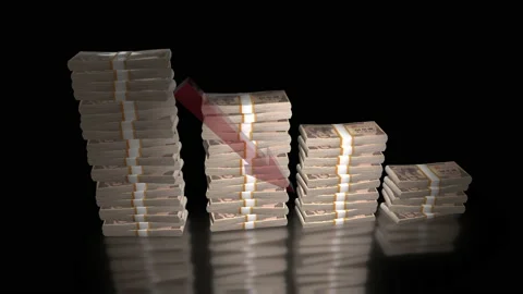 Yen money decrease bar chart animation 動画素材 226277982