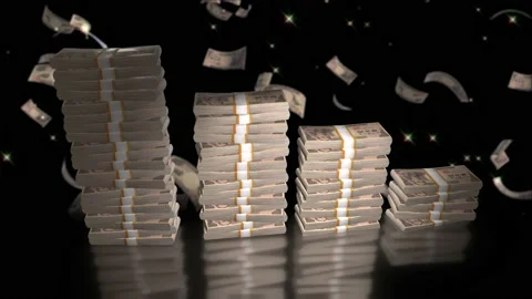Yen money decrease bar chart animation 库存影片 226283171
