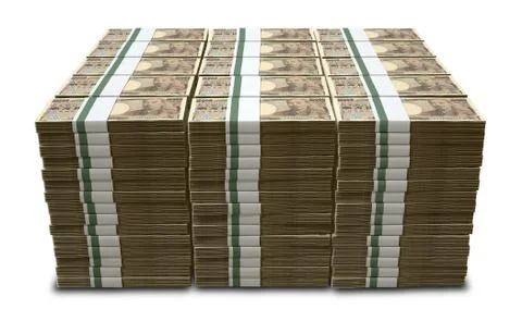 Yen notes pile Illustrazione stock
