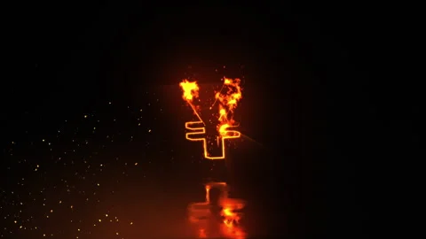Yen is reborn from the fire Stock Footage 152961567