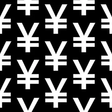 Yen symbol seamless pattern イラスト素材