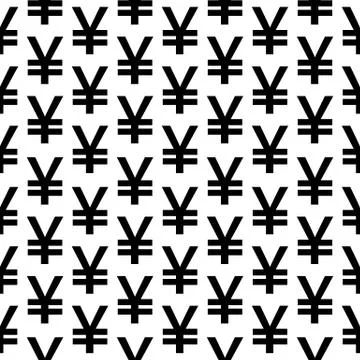 Yen symbol seamless pattern イラスト素材