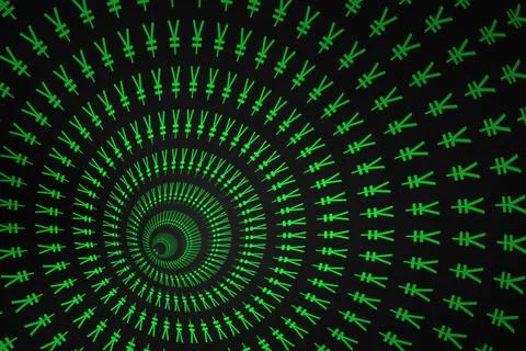 Yen symbols coding tunnel Stock Illustration