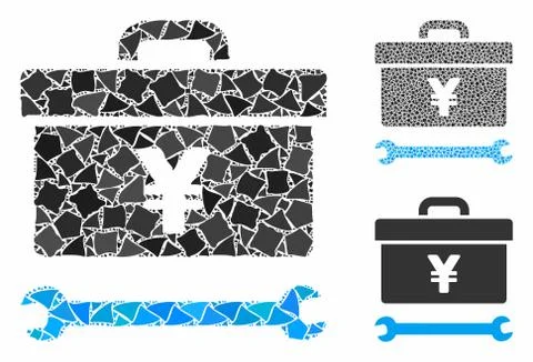Yen toolbox Composition Icon of Inequal Elements Stock Illustration