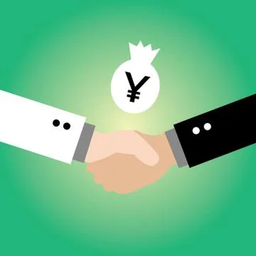 Yen vector cartoon Stock Illustration