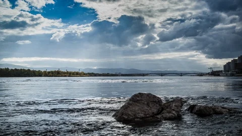 Yenisei is the largest river system flowing to the Arctic Ocean. DollyMove Stockbeeldmateriaal 87450529