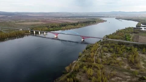 The Yenisei River Stock Footage 154882377
