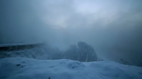 Yenisei River in winter Stock Footage 10879680