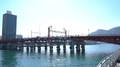 Yeongdo Bridge in Busan Stock Footage 101004258