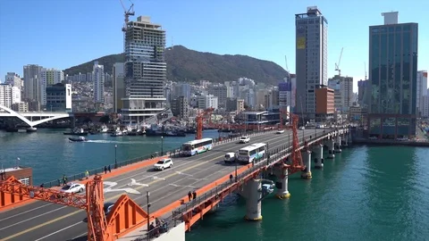 Yeongdo Bridge in Busan Stock Footage 101004279