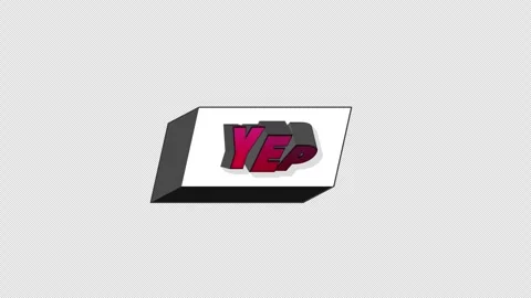 Yep - Comic Book Title Loop On Alpha Background Video stock 308195808