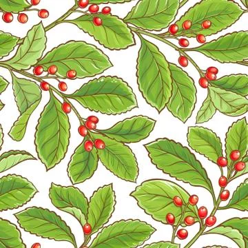 Yerba mate vector pattern Stock Illustration