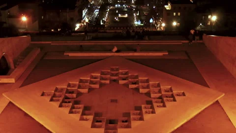 Yerevan downtown night view from Cascade Stock Footage 271148860