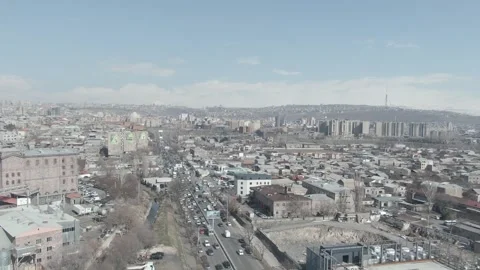 Yerevan drone image 4 Video stock 329938952