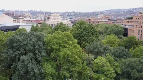 Yerevan, Republic square, the drone Stock Footage 127847402