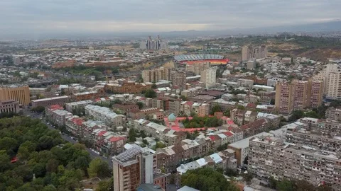 Yerevan, Republic square, the drone, Yerevan city Stock Footage 127847331
