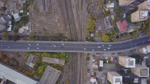 Yerevan traffic by drone 3 動画素材 337775237