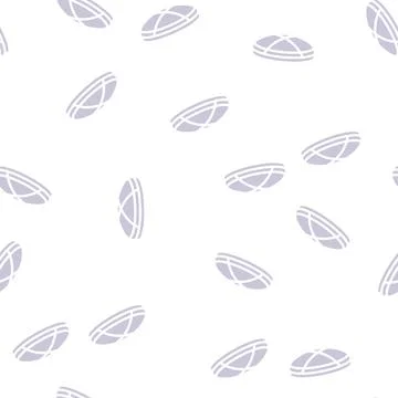 Yermolka hat glyph vector seamless pattern イラスト素材