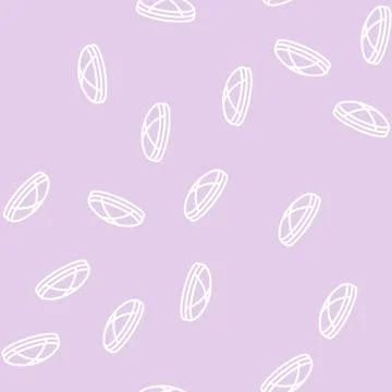 Yermolka hat line vector seamless pattern Illustrazione stock