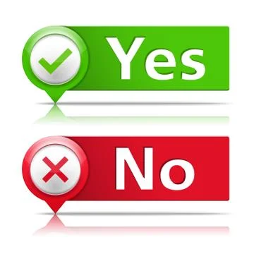 Yes and No Banners Illustrazione stock