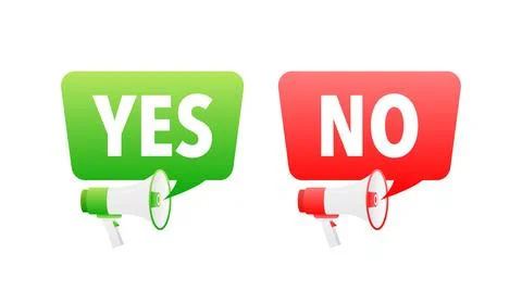 Yes and No button. Approved and Rejected. Yes no in speech bubble. Check marks. 스톡 일러스트