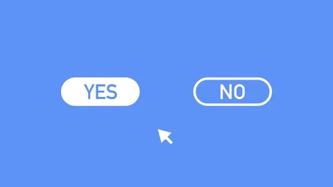 Yes and No button. Feedback concept. Positive feedback concept. Choice button Stock Footage 158888067