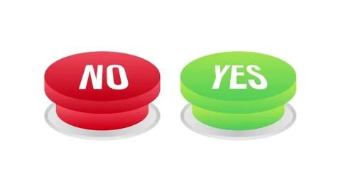 Yes and No button. Feedback concept. Positive feedback concept. Choice button Stock Footage 158897499