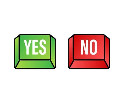Yes and No button. Feedback concept. Positive feedback concept. Choice button Stock Illustration