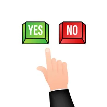 Yes and No button. Feedback concept. Positive feedback concept. Choice button Stock Illustration