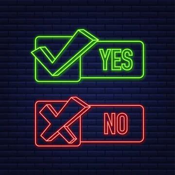Yes and No button. Feedback concept. Positive feedback concept. Choice button Illustrazione stock