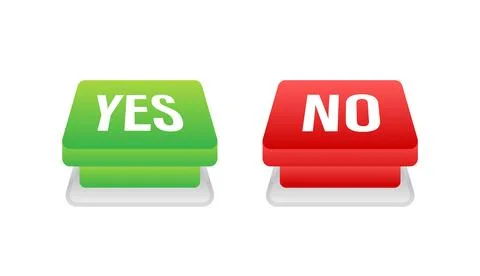 Yes and No button. Feedback concept. Positive feedback concept. Choice button Stock Illustration