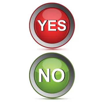 Yes and no buttons Stock Illustration