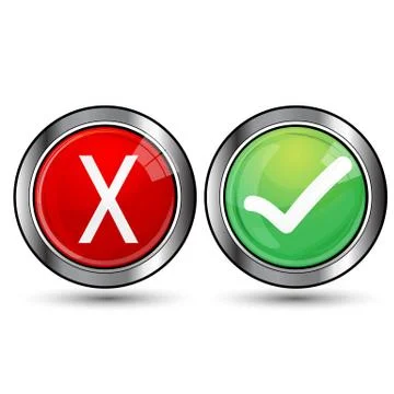 Yes and no buttons Stock Illustration