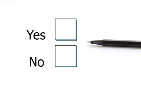 Yes and No Check boxes Foto stock