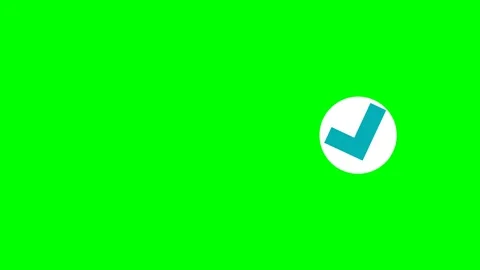 Yes and No check mark. Check box list icons set, green and red isolated on green Stock Footage 265843857