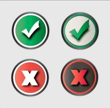 Yes and No check marks Illustration