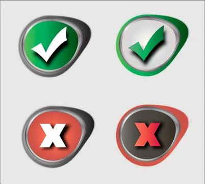 Yes and No check marks Illustration