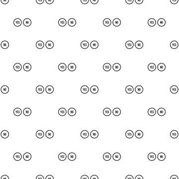 Yes and no circle pattern, simple style Stock Illustration