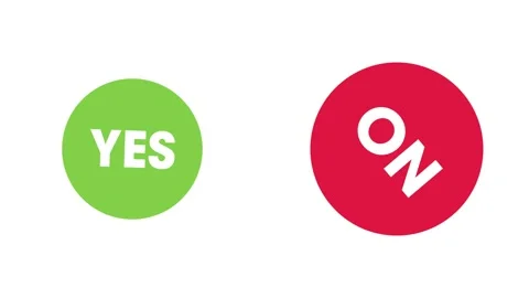 Yes and No icon for correct acceptance animation video. Stock Footage 285850970