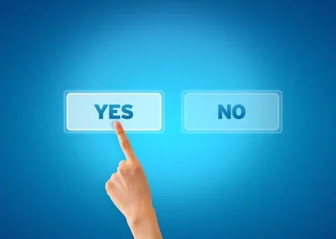 Yes and no Illustrazione stock
