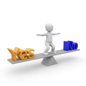 Yes and no Stock Illustration