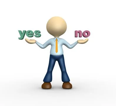 Yes and no Stock Illustration