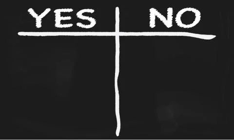 Yes and no Stock Illustration