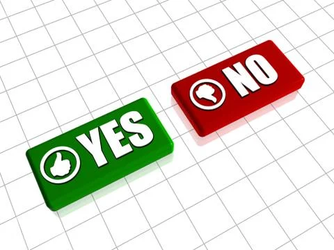 Yes and No Stock Illustration