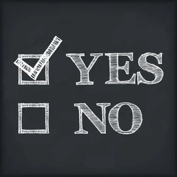 Yes And No Illustrazione stock