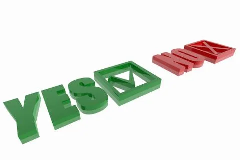 Yes and no options symbols Stock Illustration