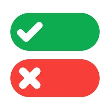 Yes and no slider buttons vector Illustrazione stock